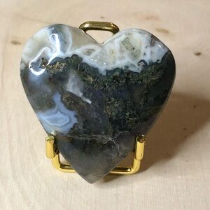 Moss Agate Heart